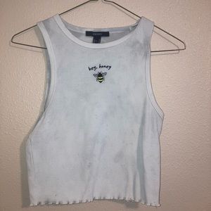 Cropped tank top type tee